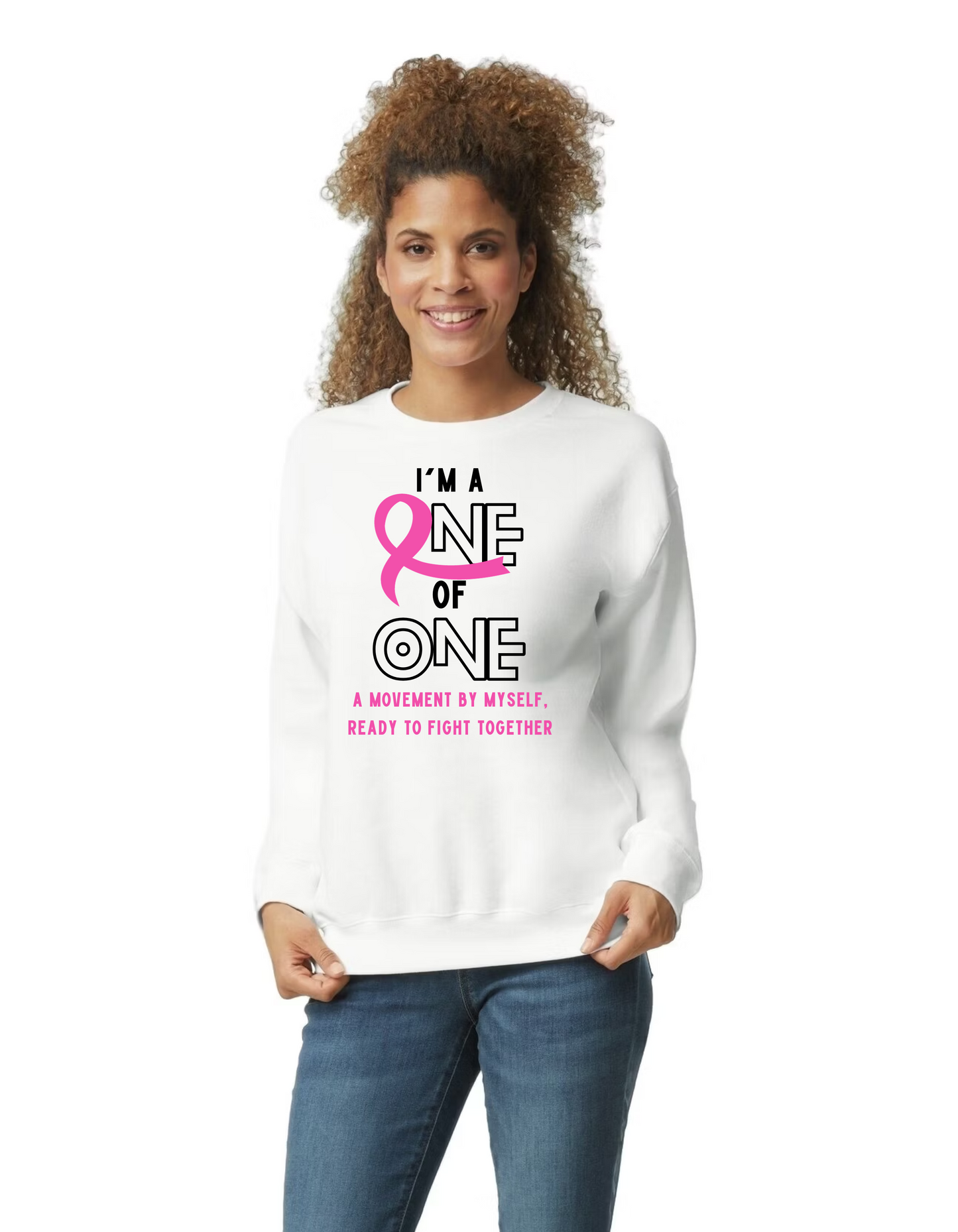 Breast Cancer One of One - crew neck sweatshirt