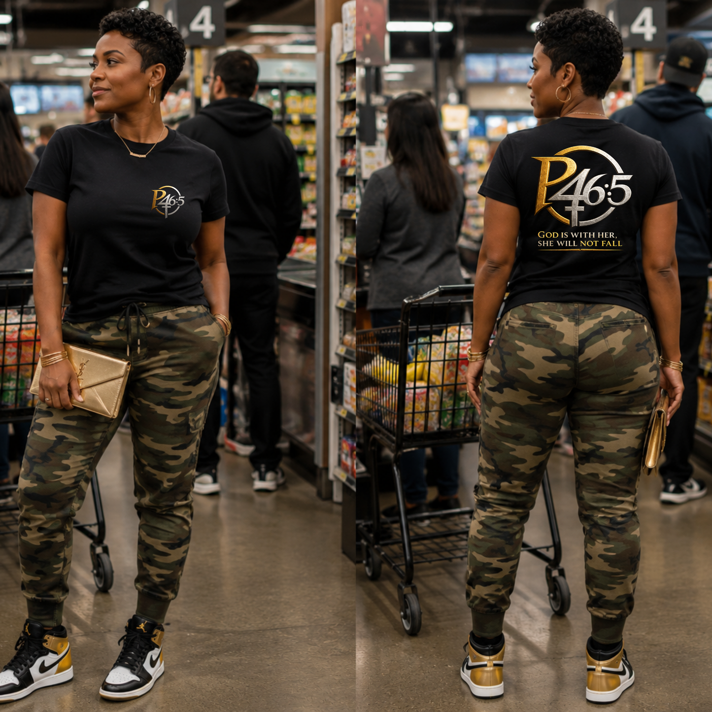 She Doesn't Stand Alone P46:5 T-shirt